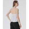image:imageSUUKSESS Women Padded Halter Babydoll Tops Summer Backless Peplum Tank Tops Cute Flowy Going Out TopsWhite Polka Dots