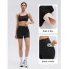 image:imageSUUKSESS 2 Piece Workout Sets for Women Open Back Sports Bra High Waist Biker Shorts with Pockets Scrunch Booty Lift Gym SetsBlack