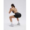 image:imageSUUKSESS 2 Piece Workout Sets for Women Open Back Sports Bra High Waist Biker Shorts with Pockets Scrunch Booty Lift Gym SetsBlack