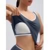 image:imageSUUKSESS Women 2 Piece Workout Sets Built in Bra Yoga Tank Top High Waisted Tummy Control Biker ShortsDark Blue
