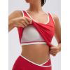 image:imageSUUKSESS Women 2 Piece Workout Sets Built in Bra Yoga Tank Top High Waisted Tummy Control Biker ShortsRed