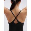 image:imageSUUKSESS Women 2 Piece Workout Sets Padded Gym Yoga Tank Top High Waisted Biker Shorts with PocketsBlack