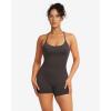 image:imageSUUKSESS Women 2 Piece Workout Sets Padded Gym Yoga Tank Top High Waisted Biker Shorts with PocketsBrown