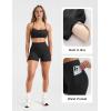 image:imageSUUKSESS Women 2 Piece Workout Sets Padded Halter Sports Bras High Waisted Biker Shorts with PocketsBlack