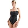 image:imageSUUKSESS Women Square Neck Lace Bodysuit Sleeveless Spaghetti Strap Tank TopBlack Polka Dot