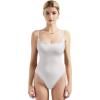 image:imageSUUKSESS Women Square Neck Lace Bodysuit Sleeveless Spaghetti Strap Tank TopSnow White