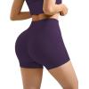 image:imageSUUKSESS Women 2 Piece Workout Sets High Waisted Tummy Control Biker Shorts Halter Padded Tank TopsViolet