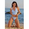 image:imageSUUKSESS Women Halter String Bikini Set Cheeky Thong Two Piece Bathing Suit209 Blue White Gingham