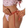 image:imageSUUKSESS Women Halter String Bikini Set Cheeky Thong Two Piece Bathing Suit210 Pink FloralRed White Polka Dots