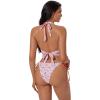 image:imageSUUKSESS Women Halter String Bikini Set Cheeky Thong Two Piece Bathing Suit210 Pink FloralRed White Polka Dots