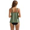 image:imageSUUKSESS Women Ruffle High Waisted Tankini Swimsuit Tummy Control Bathing Suit80 Army Green Black