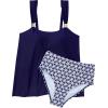 image:imageSUUKSESS Women Ruffle High Waisted Tankini Swimsuit Tummy Control Bathing Suit80 Blue Star