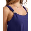 image:imageSUUKSESS Women Ruffle High Waisted Tankini Swimsuit Tummy Control Bathing Suit80 Blue Star