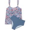 image:imageSUUKSESS Women Ruffle High Waisted Tankini Swimsuit Tummy Control Bathing Suit80 Floral Printed Blue