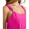 image:imageSUUKSESS Women Ruffle High Waisted Tankini Swimsuit Tummy Control Bathing Suit80 Hot Pink