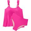 image:imageSUUKSESS Women Ruffle High Waisted Tankini Swimsuit Tummy Control Bathing Suit80 Hot Pink