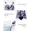 image:imageSUUKSESS Women Ruffle High Waisted Tankini Swimsuit Tummy Control Bathing Suit80 Navy Blue Floral