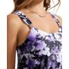 image:imageSUUKSESS Women Ruffle High Waisted Tankini Swimsuit Tummy Control Bathing Suit80 Purple Floral