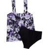 image:imageSUUKSESS Women Ruffle High Waisted Tankini Swimsuit Tummy Control Bathing Suit80 Purple Floral