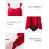 image:imageSUUKSESS Women Ruffle High Waisted Tankini Swimsuit Tummy Control Bathing Suit80 Red Leopard
