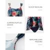image:imageSUUKSESS Women Ruffle High Waisted Tankini Swimsuit Tummy Control Bathing Suit80 Tropical Floral Navy Blue