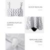 image:imageSUUKSESS Women Ruffle High Waisted Tankini Swimsuit Tummy Control Bathing Suit80 White Black Polka Dot