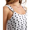 image:imageSUUKSESS Women Ruffle High Waisted Tankini Swimsuit Tummy Control Bathing Suit80 White Black Polka Dot