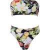 image:imageSUUKSESS Women Sexy High Waisted Bikini Set Cheeky 2 Piece Bandeau Bathing Suit205 BlackMulticolor Floral