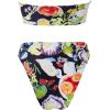 image:imageSUUKSESS Women Sexy High Waisted Bikini Set Cheeky 2 Piece Bandeau Bathing Suit205 BlackMulticolor Floral