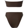 image:imageSUUKSESS Women Sexy High Waisted Bikini Set Cheeky 2 Piece Bandeau Bathing Suit205 Deep Brown