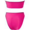 image:imageSUUKSESS Women Sexy High Waisted Bikini Set Cheeky 2 Piece Bandeau Bathing Suit205 Hot Pink