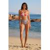image:imageSUUKSESS Women Sexy High Waisted Bikini Set Cheeky 2 Piece Bandeau Bathing Suit205 White Red Floral