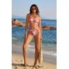 image:imageSUUKSESS Women Sexy High Waisted Bikini Set Cheeky 2 Piece Bandeau Bathing Suit205 White Red Floral