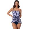 image:imageSUUKSESS Women Tummy Control Tankini Swimsuit Ruffle High Waisted Bathing Suit186 Navy Blue Floral