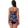 image:imageSUUKSESS Women Tummy Control Tankini Swimsuit Ruffle High Waisted Bathing Suit186 Retro Floral Black