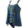 image:imageSUUKSESS Women Ruffle High Waisted Tankini Swimsuit Tummy Control Bathing Suit80 Blue Green Leaf