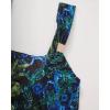 image:imageSUUKSESS Women Ruffle High Waisted Tankini Swimsuit Tummy Control Bathing Suit80 Blue Green Leaf