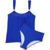 image:imageSUUKSESS Women Ruffle High Waisted Tankini Swimsuit Tummy Control Bathing Suit80 Royal Blue
