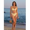 image:imageSUUKSESS Women Color Block Underwire Bikini Sets Cheeky High Cut 2 Piece SwimsuitYellow