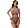image:imageSUUKSESS Women Sexy Cut Out One Piece Swimsuit Tummy Control High Cut Bathing Suit182 Cheetah
