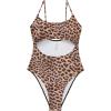 image:imageSUUKSESS Women Sexy Cut Out One Piece Swimsuit Tummy Control High Cut Bathing Suit182 Cheetah