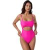 image:imageSUUKSESS Women Sexy Cut Out One Piece Swimsuit Tummy Control High Cut Bathing Suit182 Hot Pink