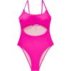 image:imageSUUKSESS Women Sexy Cut Out One Piece Swimsuit Tummy Control High Cut Bathing Suit182 Hot Pink