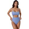 image:imageSUUKSESS Women Sexy Cut Out One Piece Swimsuit Tummy Control High Cut Bathing Suit182 Sky Blue