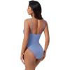 image:imageSUUKSESS Women Sexy Cut Out One Piece Swimsuit Tummy Control High Cut Bathing Suit182 Sky Blue