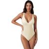 image:imageSUUKSESS Women Sexy Low Back One Piece Swimsuit Slimming Tummy Control Bathing Suit180 Beige White