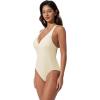 image:imageSUUKSESS Women Sexy Low Back One Piece Swimsuit Slimming Tummy Control Bathing Suit180 Beige White