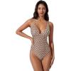 image:imageSUUKSESS Women Sexy Low Back One Piece Swimsuit Slimming Tummy Control Bathing Suit180 Brown Color Block