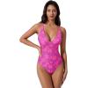 image:imageSUUKSESS Women Sexy Low Back One Piece Swimsuit Slimming Tummy Control Bathing Suit180 Light Purple Floral