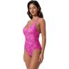 image:imageSUUKSESS Women Sexy Low Back One Piece Swimsuit Slimming Tummy Control Bathing Suit180 Light Purple Floral